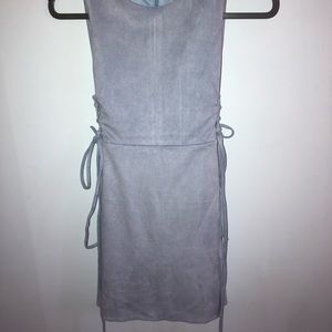 Light blue suede dress